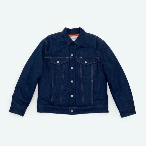 Calvin Klein Jeans Men's Blue and Navy Jacket size M - Picture 2 of 15